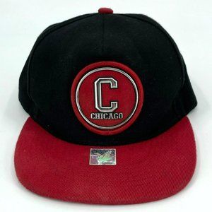 Chicago BRED Snapback Baseball Hat Black Hawk